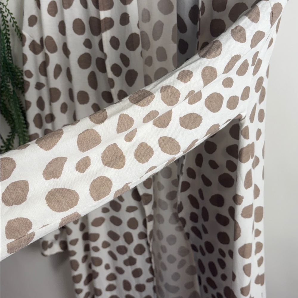 Ann Taylor White Cardigan with Brown Dots - Picture 6 of 8